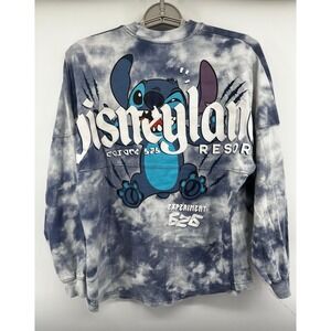 Disneyland Spirit Jersey Adult XS Lilo & Stitch Tye Dye Blue Experiment 626